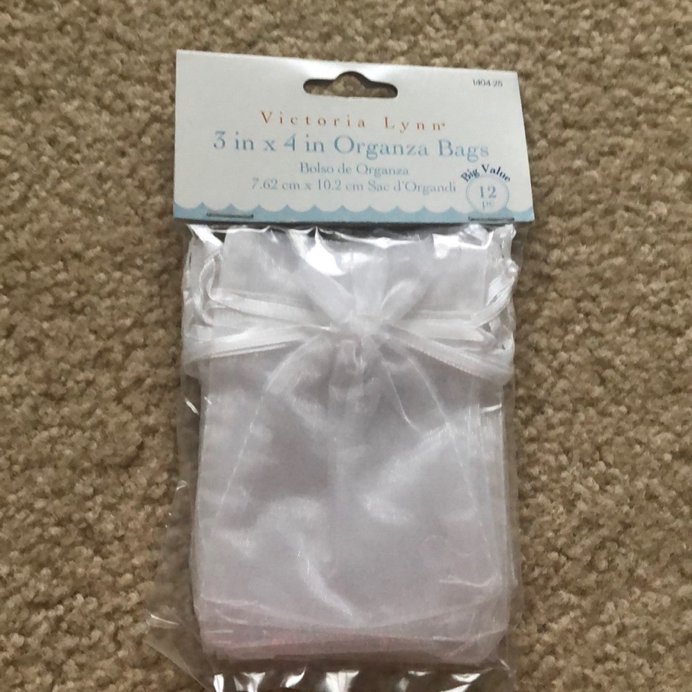 Organza favor bags white